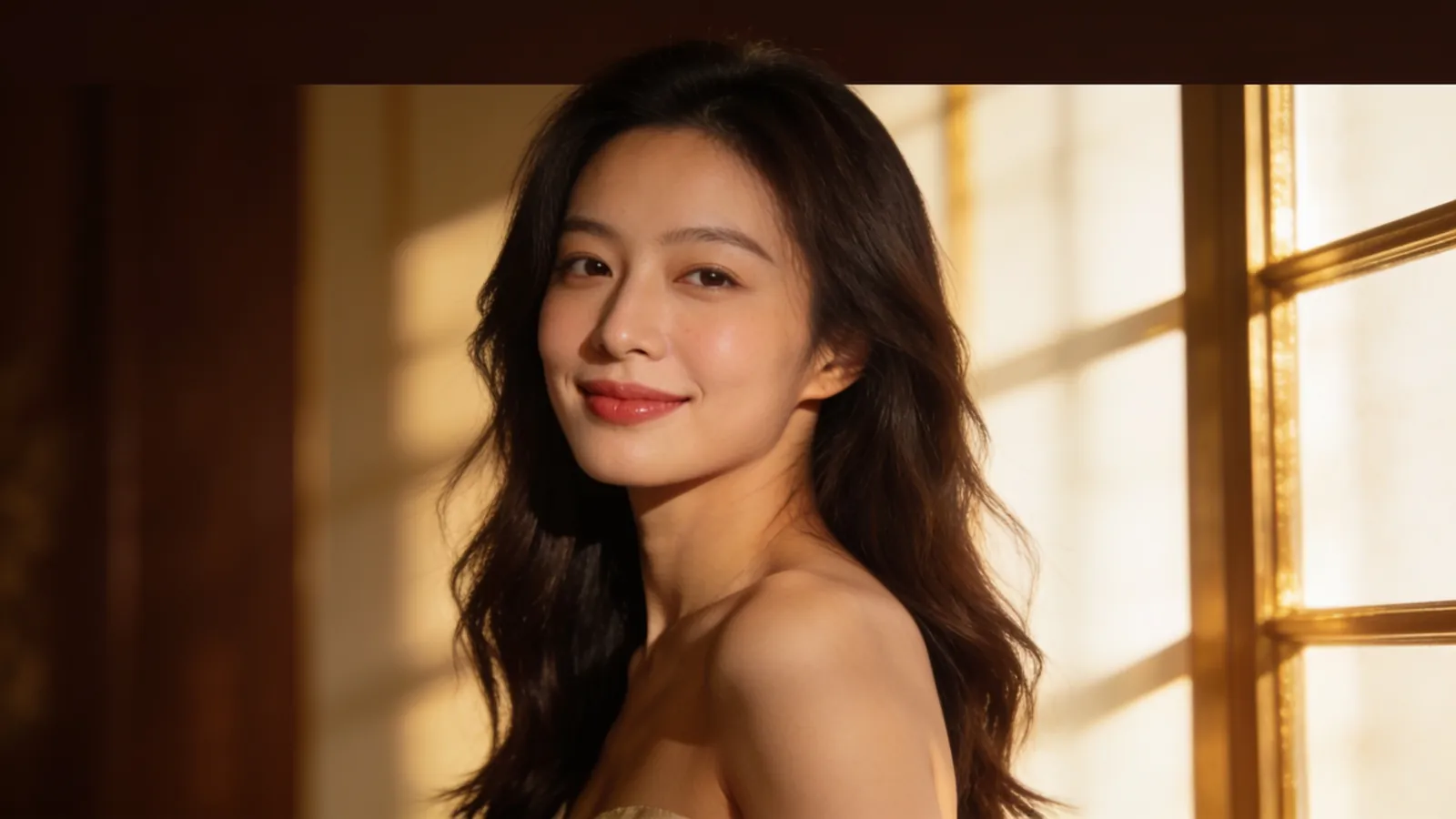 An East Asian woman in her late 20s with natural soft lips and a subtle smile — illustrative image