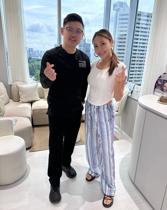 Rachel Wan with Dr Sin Yong Singapore