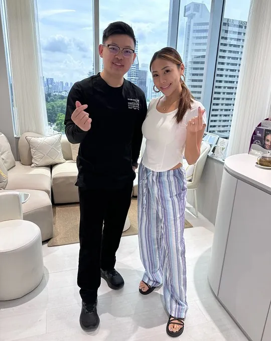 Rachel Wan with Dr Sin Yong Singapore